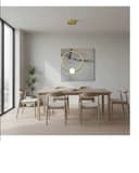 LPL-001D - PENDENTE Ø33CM DOURADO Led 20w 4000k - NITROLUX