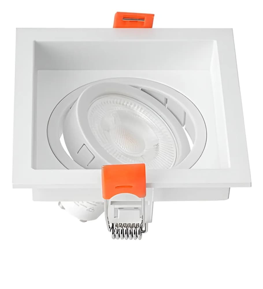 Kit Spot 5 De Emb Rec Nordecor Branco + Lâmpadas MR16 GU10