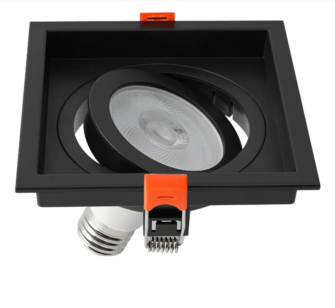 Kit 5 Spot de Embutir Loyo Nordecor E27 Preto+Lâmpadas PAR20