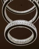 Pendente LED Allianz Cristal 110W 3 Cores Bivolt Ø80/60/40cm