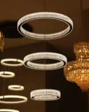 Pendente LED Allianz Cristal 110W 3 Cores Bivolt Ø80/60/40cm