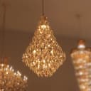 Lustre Suíça Cristal 80cm 30 Lâmpadas Luxo para Sala e Pé Direito Duplo