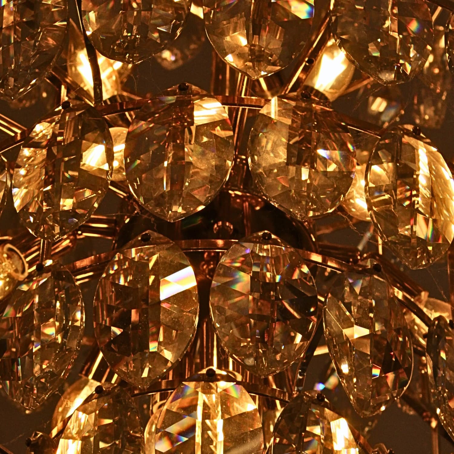 Lustre Suíça Cristal 80cm 30 Lâmpadas Luxo para Sala e Pé Direito Duplo