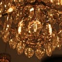 Lustre Suíça Cristal 80cm 30 Lâmpadas Luxo para Sala e Pé Direito Duplo