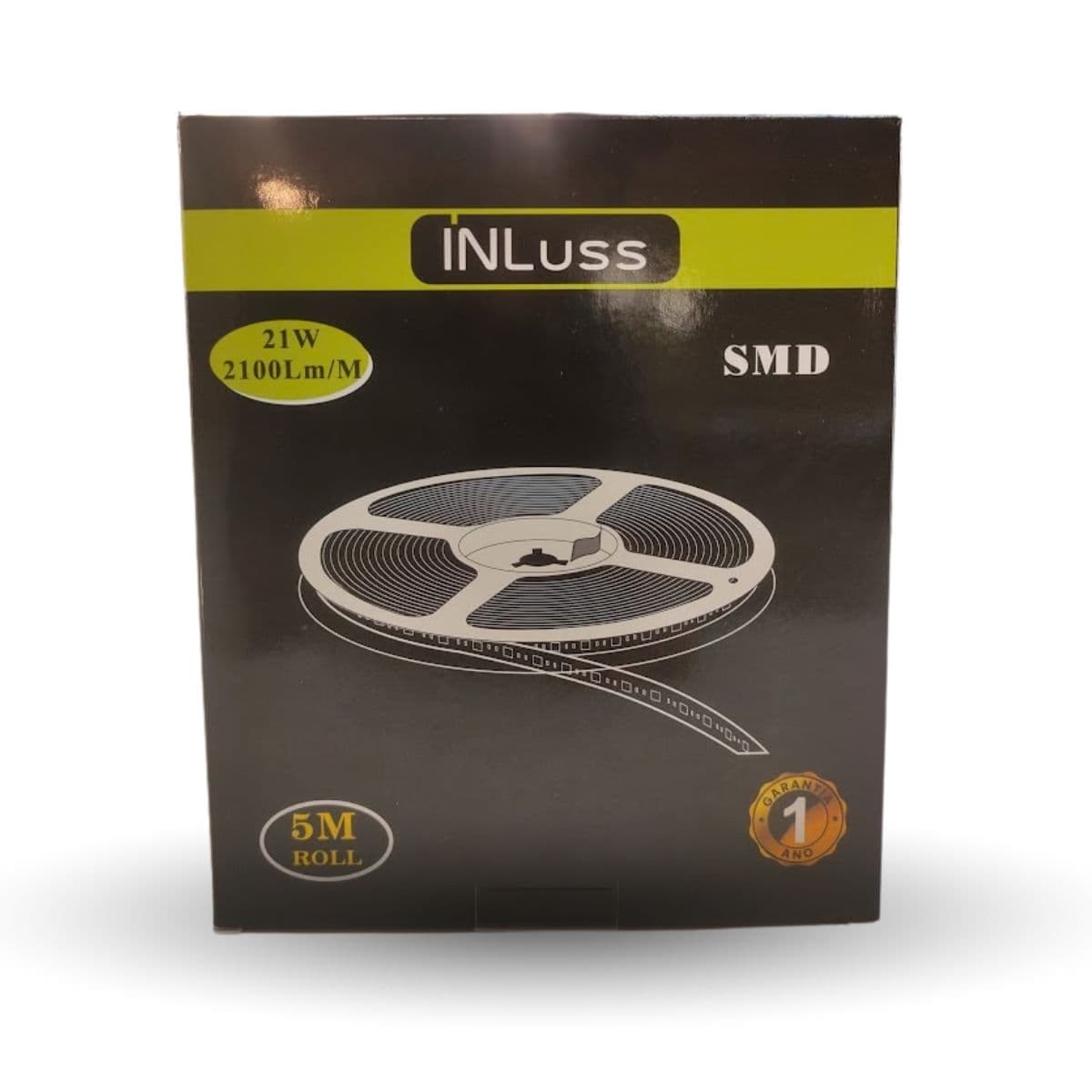 Fita LED 240 LEDs 3000K 21W 12V IP20 5m Alto Brilho Inluss