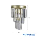 Arandela Cristal LA-002M 2XE14 Nitrolux