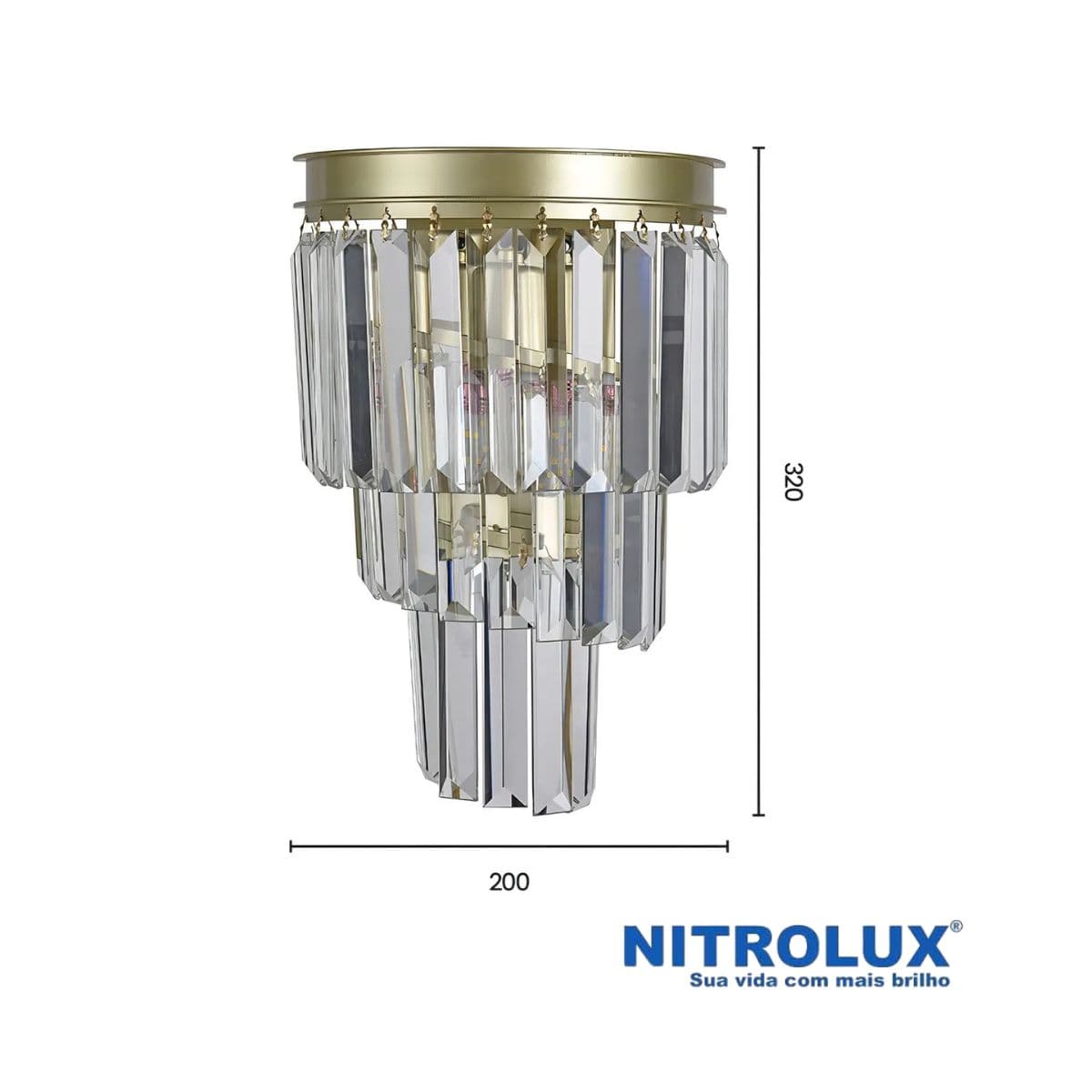 Arandela Cristal LA-002M 2XE14 Nitrolux