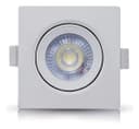 Spot Led 7w 3000k Branco Quente Quadrado Direcionavel Luz Sollar