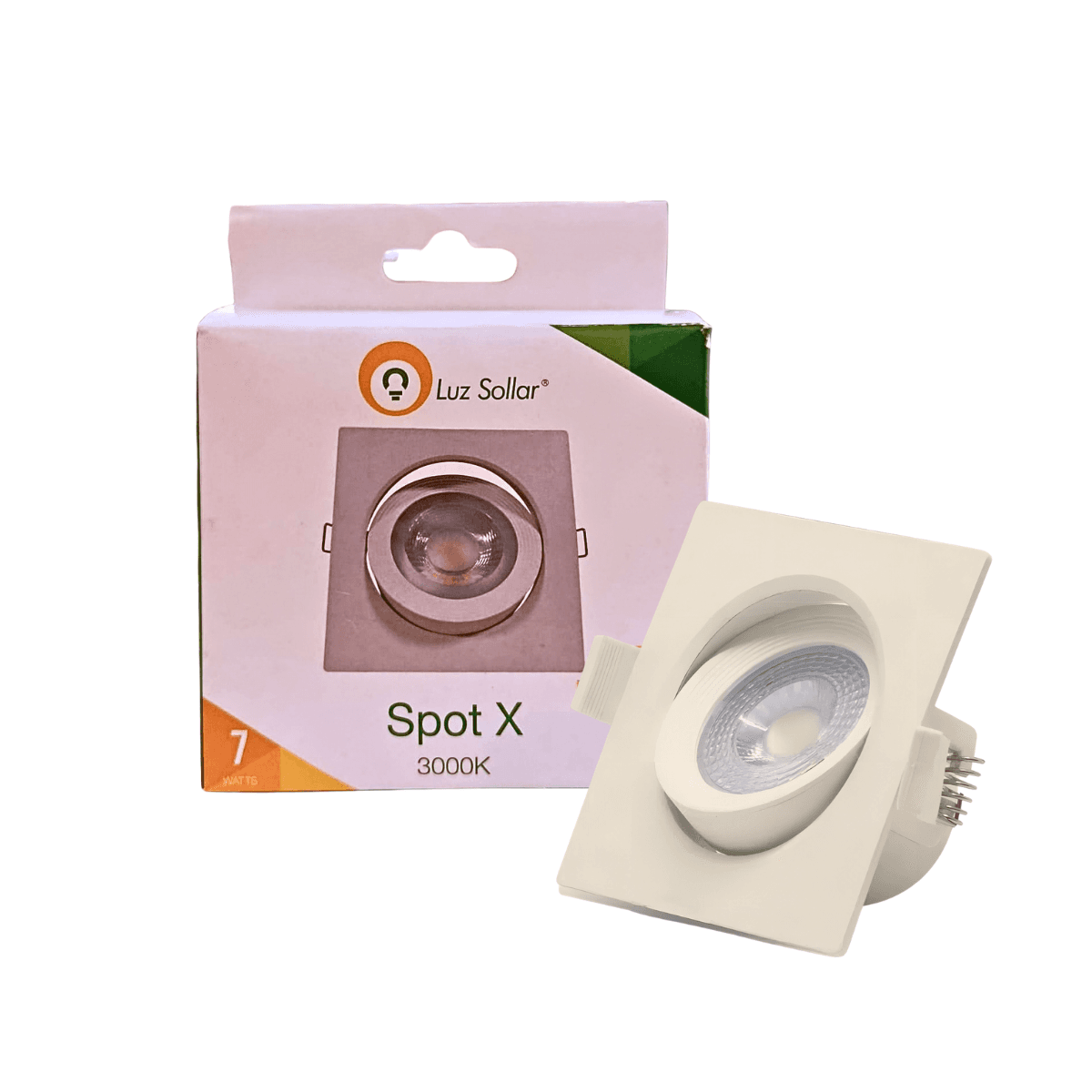 Spot Led 7w 3000k Branco Quente Quadrado Direcionavel Luz Sollar