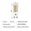 Lâmpada LED G9 MakLED 3W 220V – Branco Quente 2400K