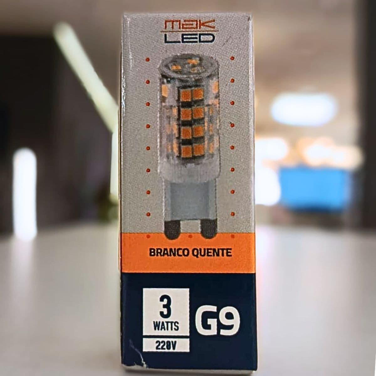 Lâmpada LED G9 MakLED 3W 220V – Branco Quente 2400K