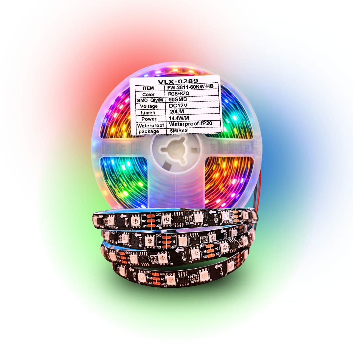 Fita LED RGB 4D Black 60 LEDs 12V 5m com Controladora – VLX