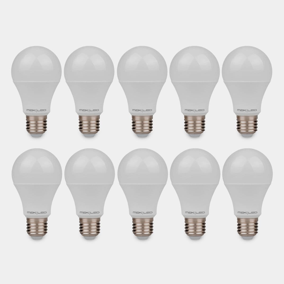10 Lampadas Bulbo 9W E-27 6500K - Mak LED