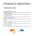 Pendente LED Mercúrio GMH 9W 3000K Bivolt Preto