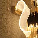 Arandela LED Acrílica 3 em 1 Ala-003B Dourada Bivolt 5W