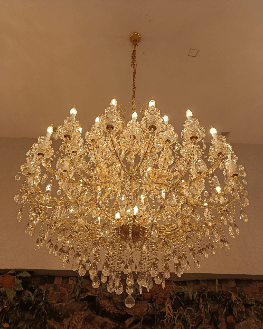 Lustre de Cristal Maria Thereza 48 Braços