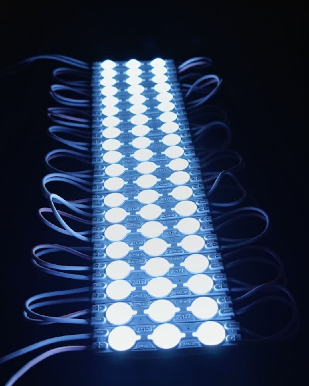 Kit 200 Módulos de LED 12V 1,5W 6500K com Lente para Fachada Letreiro e Comunicação Visual