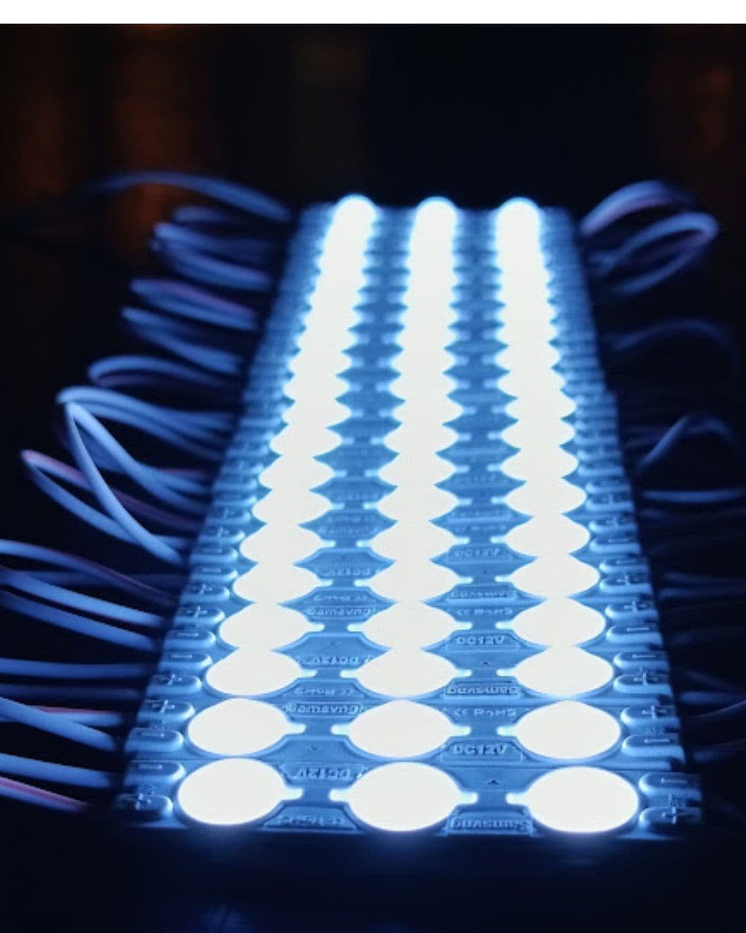 Kit 200 Módulos de LED 12V 1,5W 6500K com Lente para Fachada Letreiro e Comunicação Visual