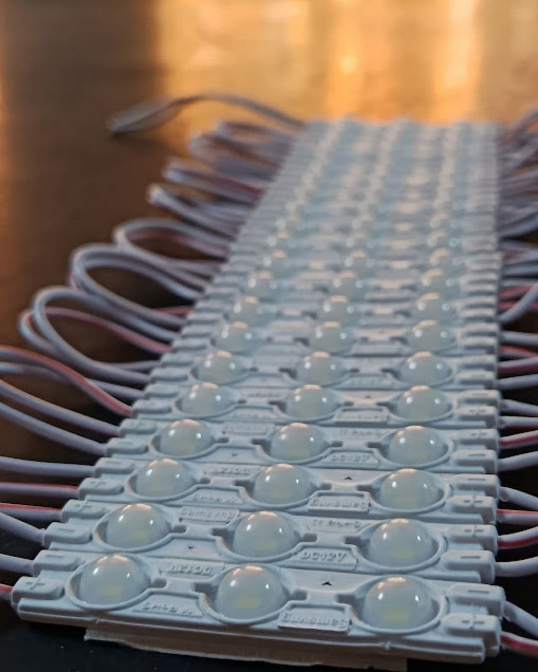Kit 200 Módulos de LED 12V 1,5W 6500K com Lente para Fachada Letreiro e Comunicação Visual
