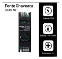 Fonte Slim 12V 10A 120W Capa Preta Mayler