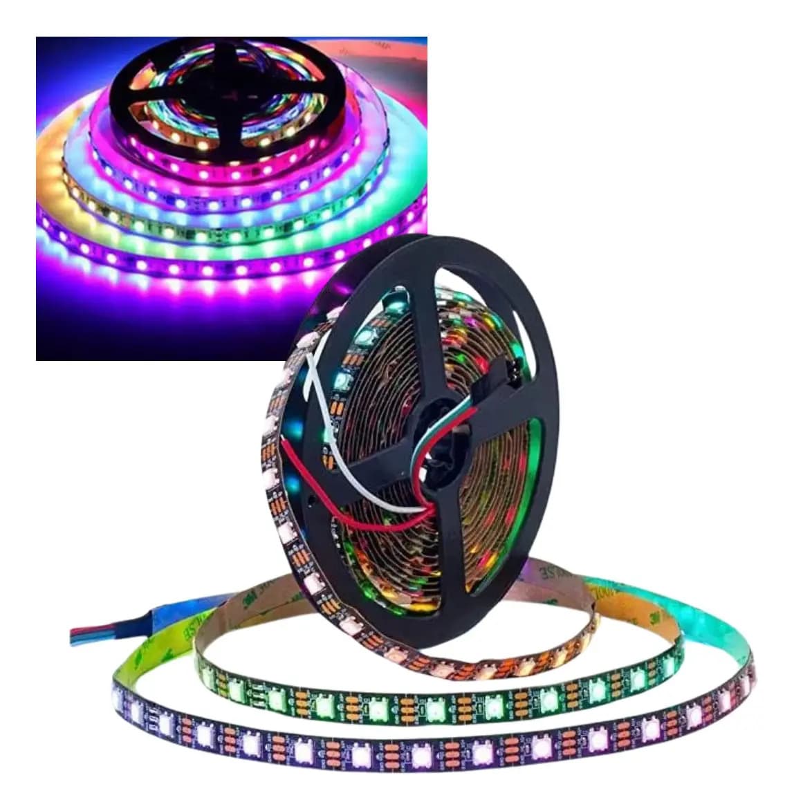 Fita LED RGB 4D 25m 348 Efeitos Para Som Automotivo 12V