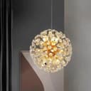 Pendente Flor de Cristal 12xG9 Bivolt - Prateado