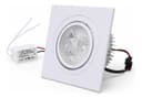 Spot LED Embutir Quadrado 3W 3500K Direcionável Bivolt - Branco
