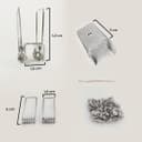 Kit 350 Presilhas Gafanhoto Universal Para Perfil LED + Parafusos