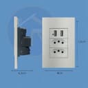 Placa 4x2 com 2 Tomadas Universal 10A + 2 USB - Soyan A8-2U2C Branco