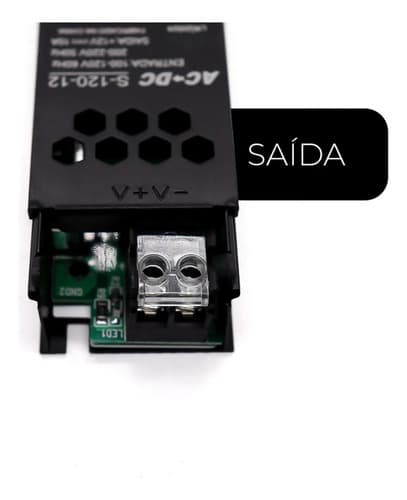 Fonte Slim 12V 10A 120W Capa Preta Mayler