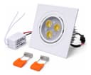 Spot LED Embutir Quadrado 3W 3500K Direcionável Bivolt - Branco