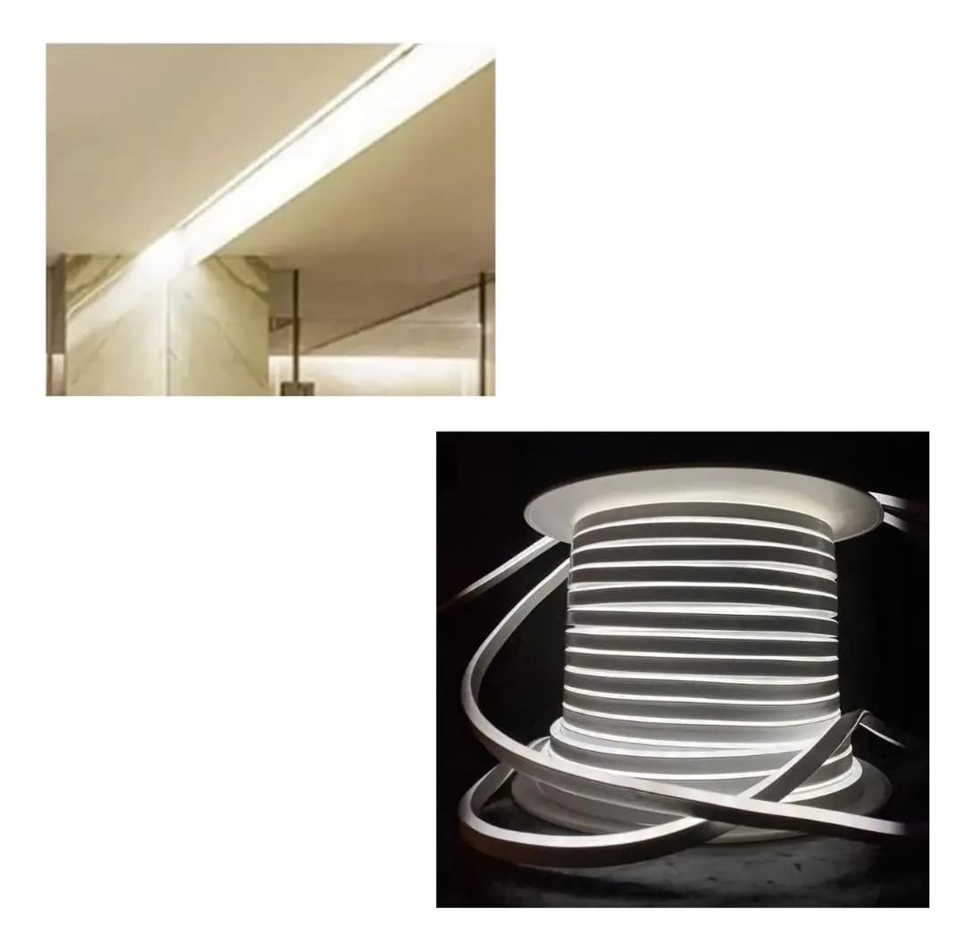 Fita Neon LED 10m 12V Branco Frio - Para Sancas e Letreiros