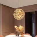 Pendente Flor de Cristal 12xG9 Bivolt - Prateado