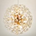 Pendente Flor de Cristal 12xG9 Bivolt - Prateado