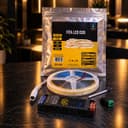 Kit Fita Cob 320/252 Leds 3k/4k + Fonte/conectores Branco-quente 12v/220v 12v