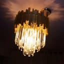 Lustre Cristal Midas Black 300mm 3x14 - Blumenau Preto