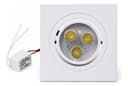 Spot LED Embutir Quadrado 3W 3500K Direcionável Bivolt - Branco