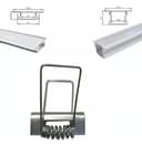 100 Unidades Presilha Gafanhoto Para Perfil LED Embutir - Prateado