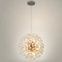 Pendente Flor de Cristal 12xG9 Bivolt - Prateado