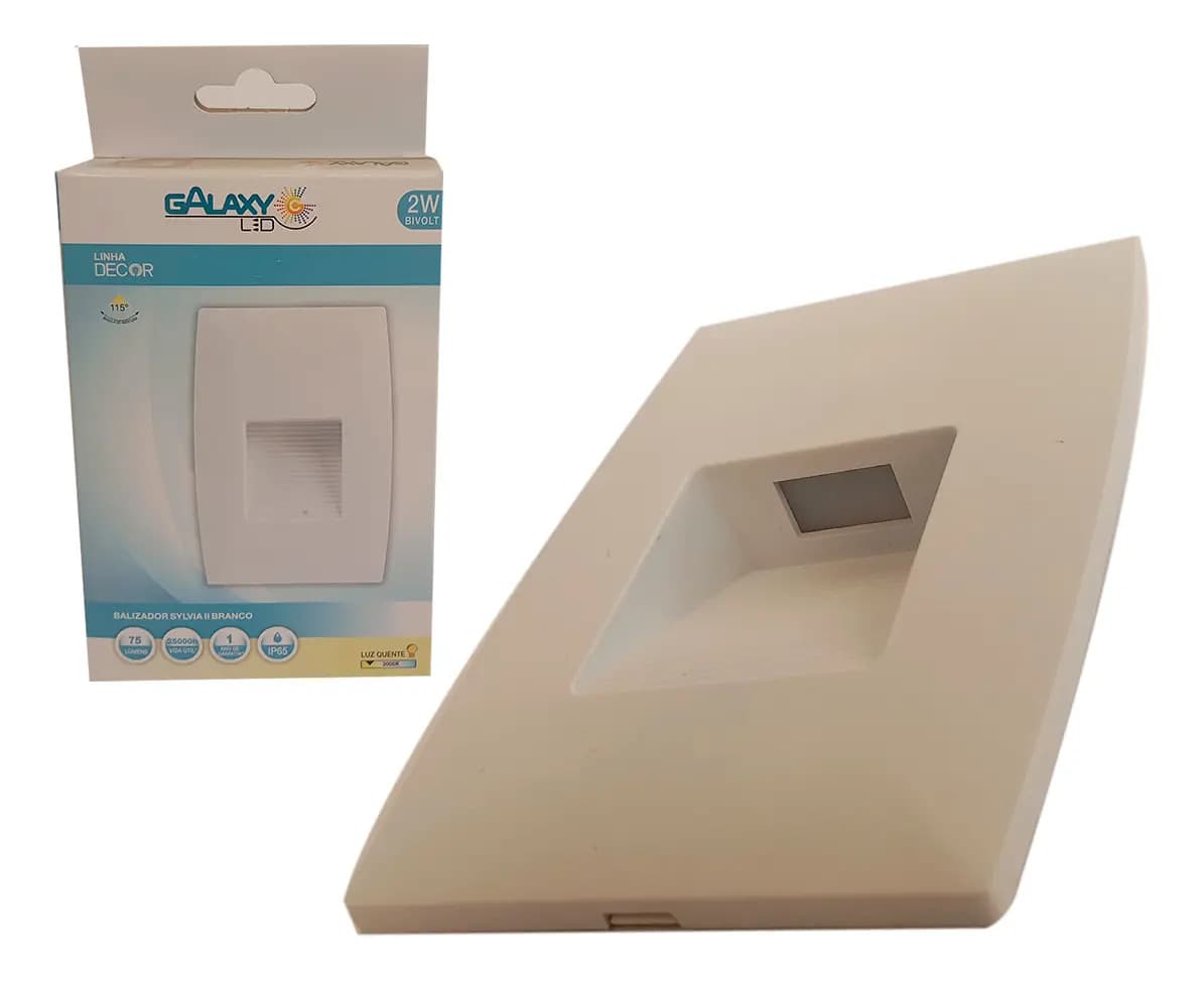 Kit 6 Balizadores LED Sylvia 2W 3000K IP65 Bivolt - Branco