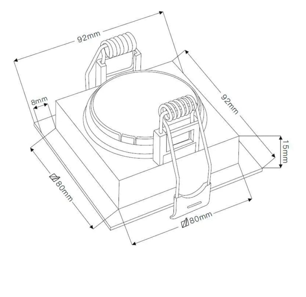 Spot Embutir Recuado Quadrado GU10/MR16 Branco Nordecor Loyo