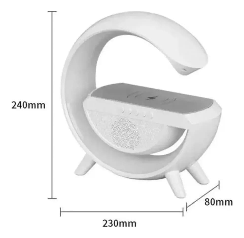 Luminária Inteligente com Caixa de Som Bluetooth G Speaker - Branco Bivolt