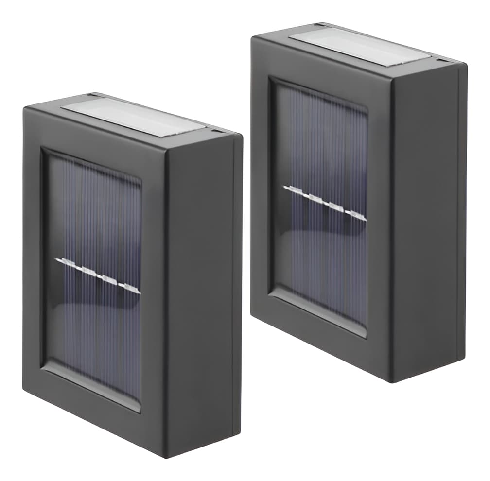 Arandela Solar Slim 2 Focos LED - A.XU Preta
