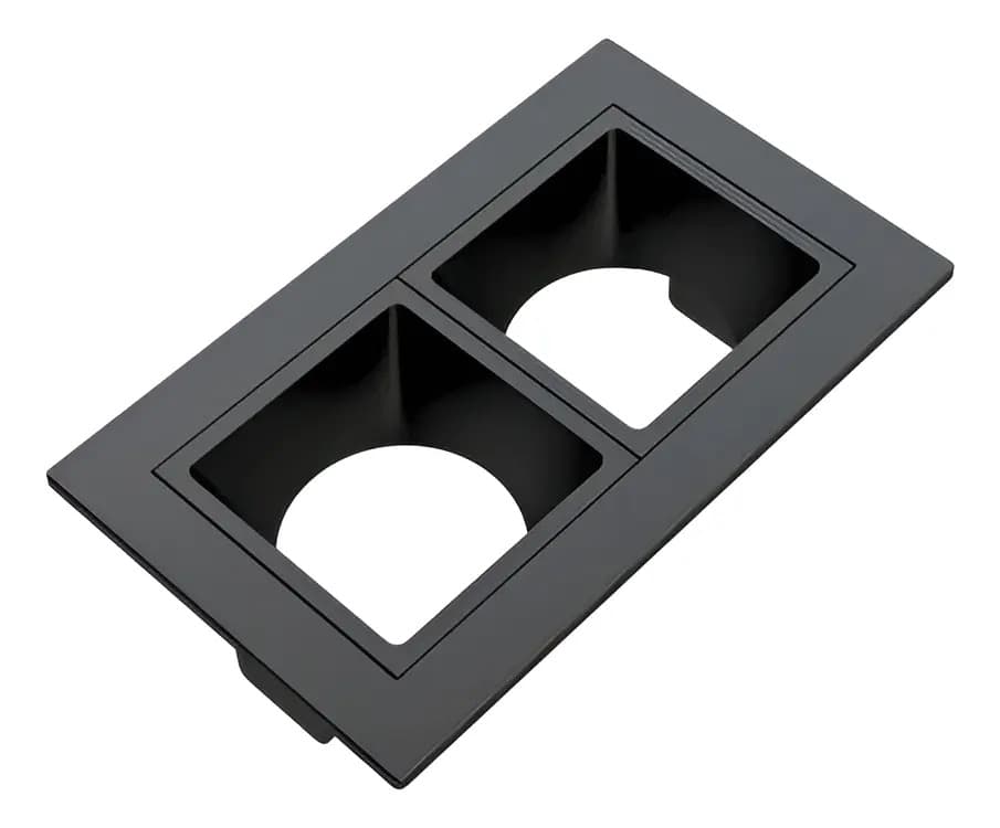 Spot Embutir Recuado 2 Mini Dicroicas MR11 GU10 - Moon Preto