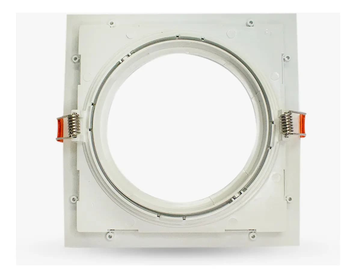 Kit Spot Embutir Para AR111 + Lâmpada AR111 LED 12W 4000K Bivolt - Branco