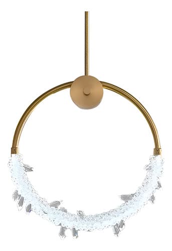 Pendente Led Cristal Dourado 3000K - A.XU