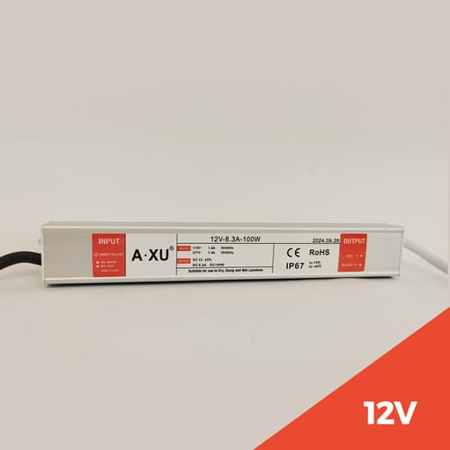Fonte Blindada IP67 12V 8,3 100W - A.XU
