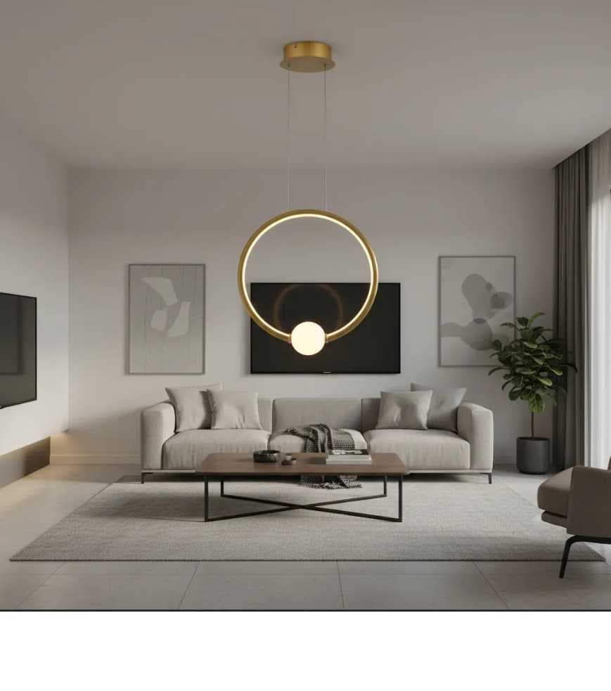 Pendente Ø43 cm Dourado Led 30W 4000k - Nitrolux