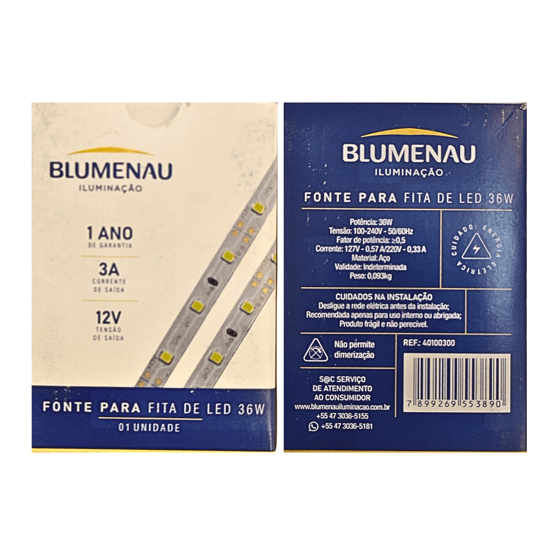 FONTE 36W 12v/3A - BLUMENAU