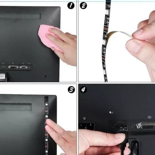 20 Metros Fita Rgb 348 Efeitos 4d Decoração Auto Adesiva Rgb